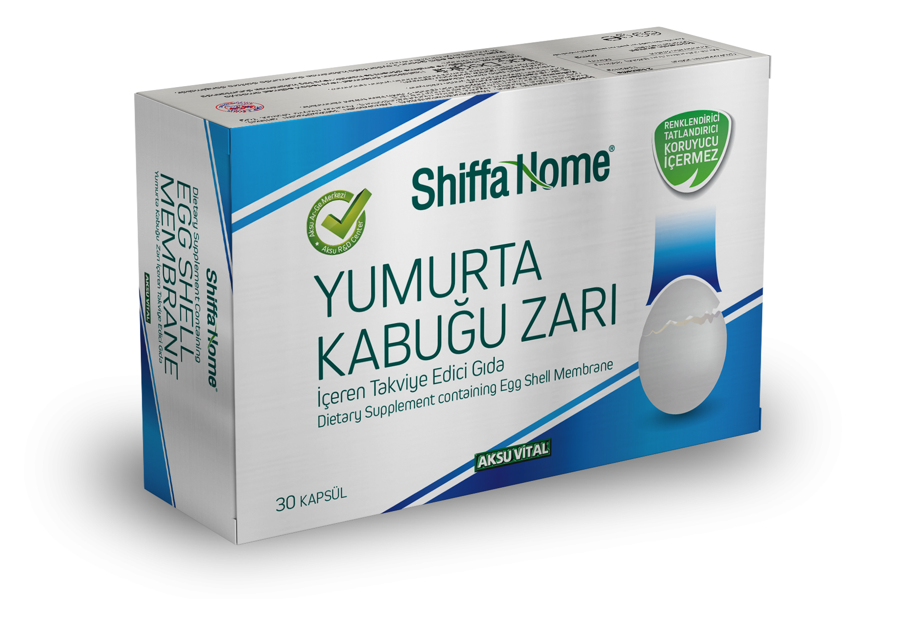 Shiffa Home Yumurta Kabuğu Zarı 620 Mg 30 Kapsül