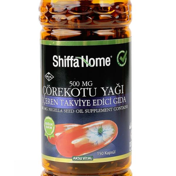 Shiffa Home Çörekotu Yağı 500 Mg 150 Softjel Kapsül