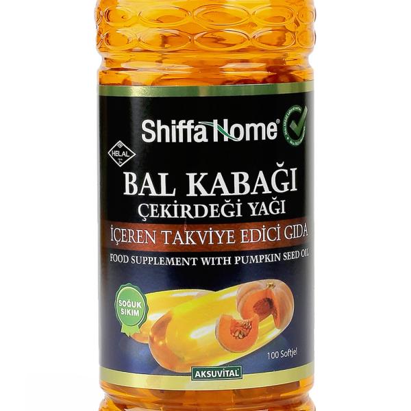 Shiffa Home Bal Kabak Çekirdeği Yağı 1000 Mg 100 Softjel Kapsül