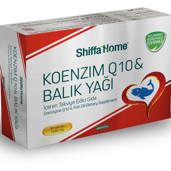 Shiffa Home Koenzim Q10 & Balık Yağı 1340 Mg 30 Softjel Kapsül