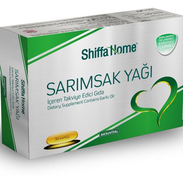 Shiffa Home Sarımsak Yağı 1000 Mg 30 Softjel Kapsül