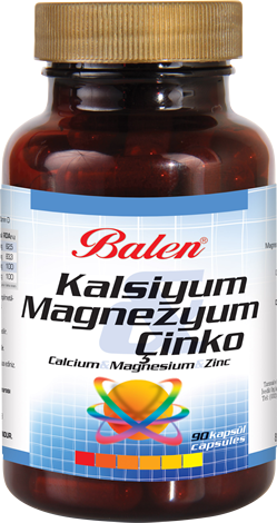 Balen Kalsiyum Magnezyum Çinko 709 Mg 90 Kapsül