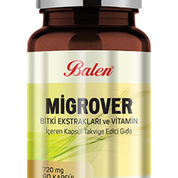 Balen Migrover Bitki Ekstrakları ve Vitamin İçeren 720 Mg 60 Kapsül