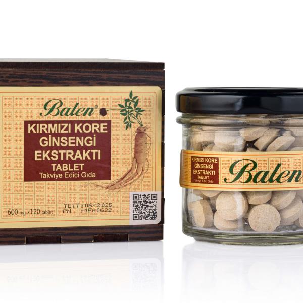 Balen Kırmızı Kore Ginsengi Ekstraktı 600 Mg 120 Tablet