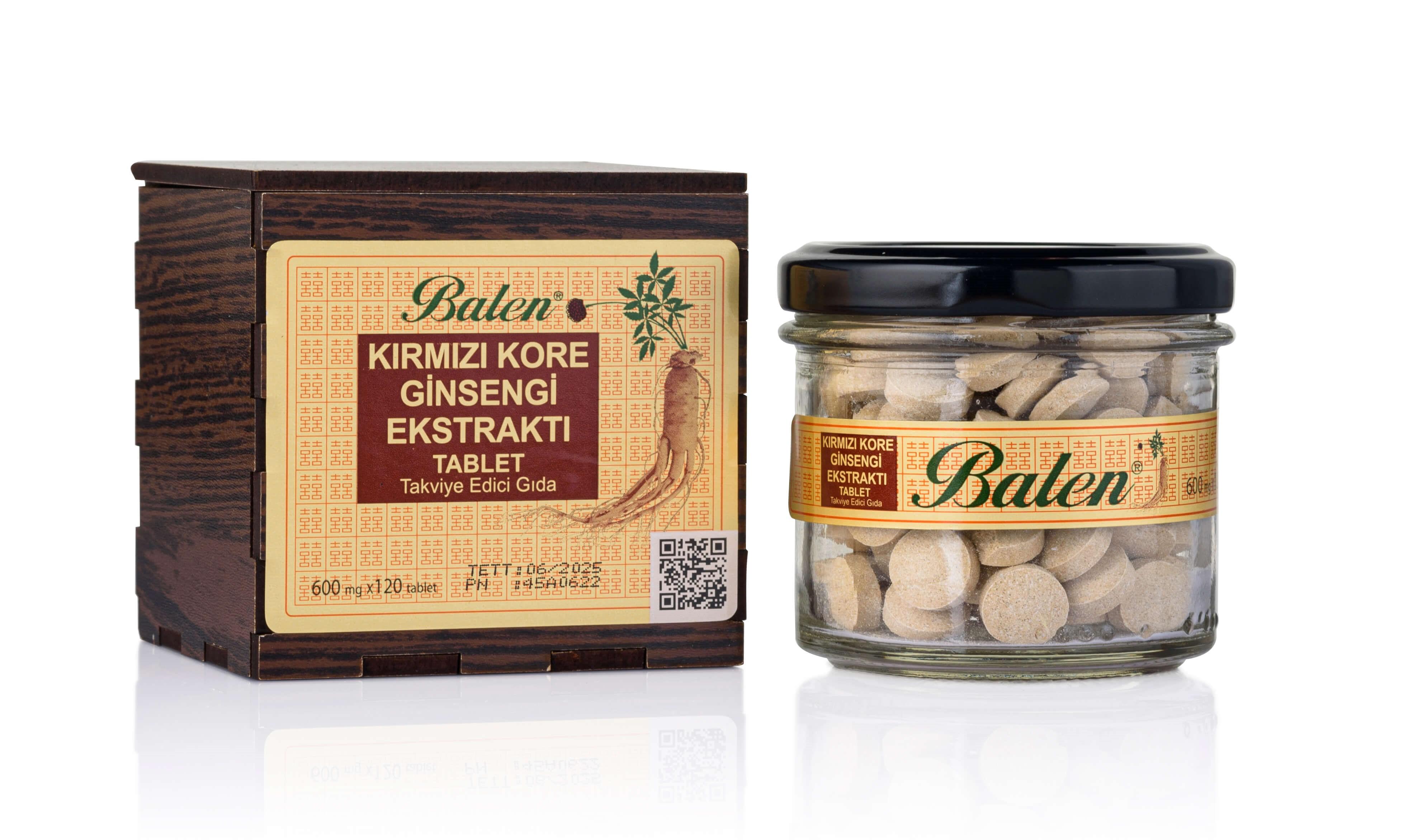 Balen Kırmızı Kore Ginsengi Ekstraktı 600 Mg 120 Tablet
