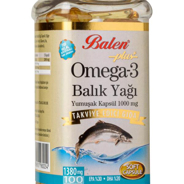 Balen Omega-3 Plus Balık Yağı 1380 Mg 100 Yumuşak Kapsül