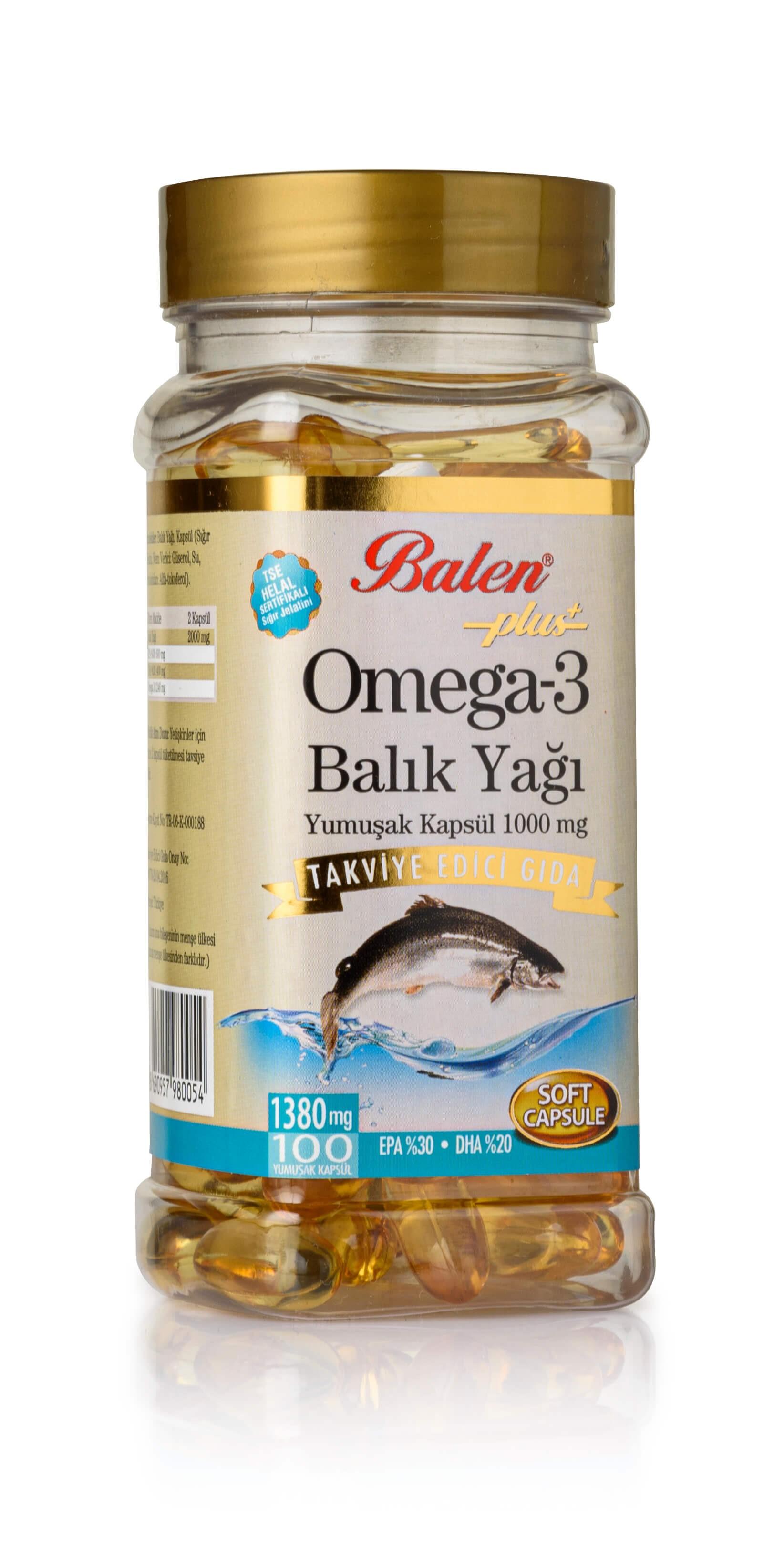 Balen Omega-3 Plus Balık Yağı 1380 Mg 100 Yumuşak Kapsül