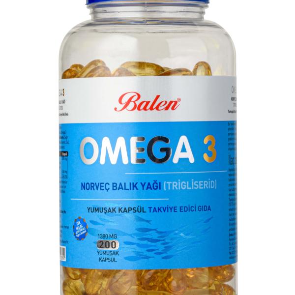 Balen Omega-3 Norveç Balık Yağı Trigliserid 1380 Mg 200 Yumuşak Kapsül