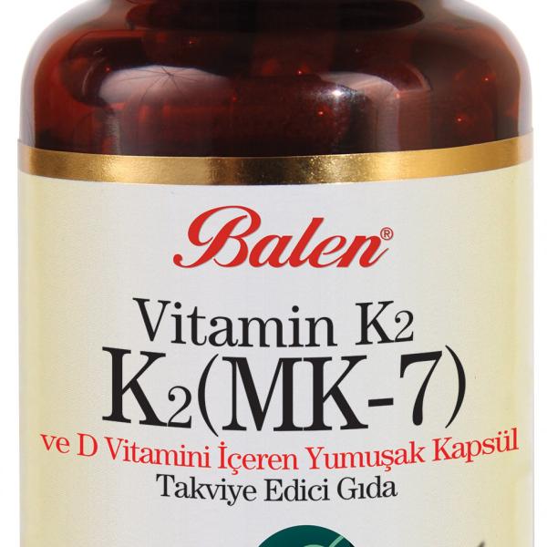 Balen Vitamin K2 MK-7 ve D Vitamini İçeren 450 Mg 60 Kapsül