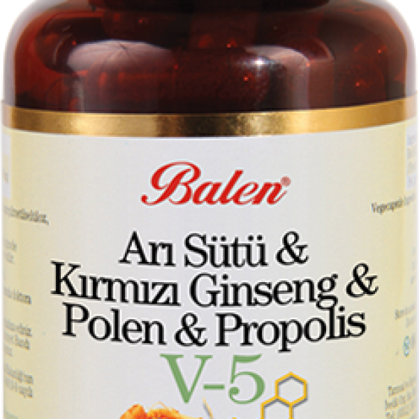 Balen Arı Sütü Kırmızı Ginseng Polen Propolis V-5 1015 Mg 60 Tablet