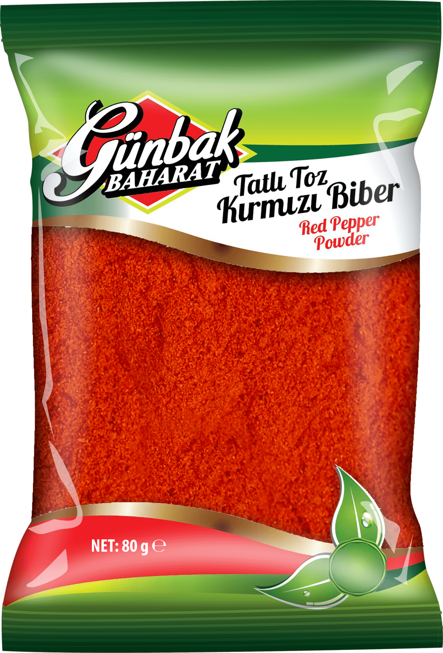 Günbak Tatlı Toz Biber Kutu 80 Gr 12 Adet