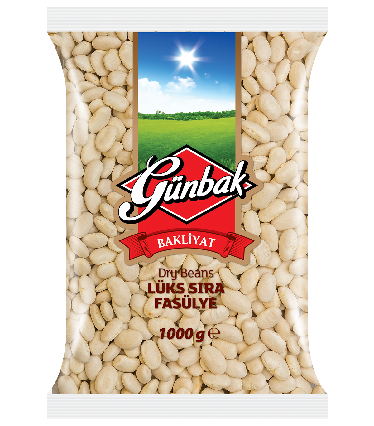 Günbak Lüks Sıra Fasulye Paket 1 Kg
