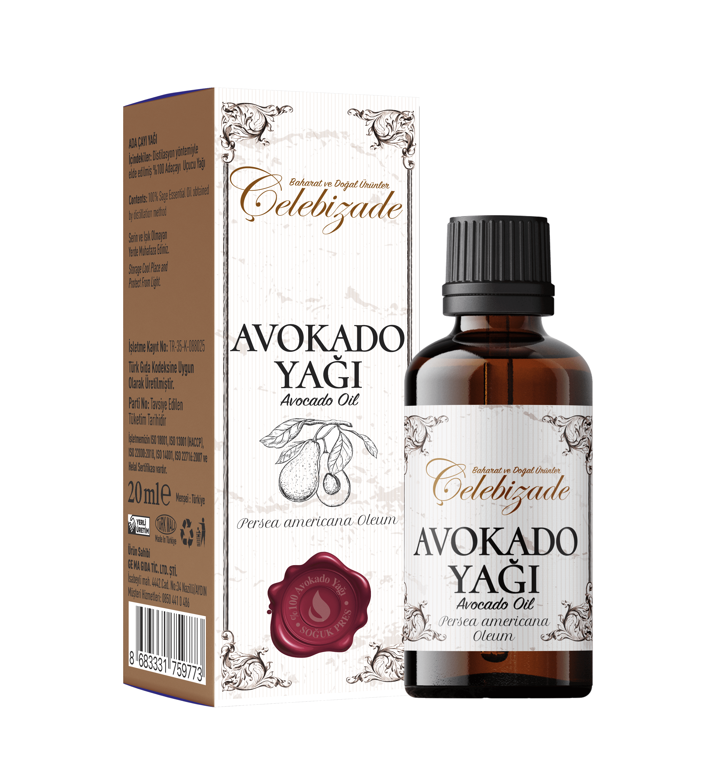 Çelebizade Avokado Yağı 20 ML